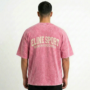 Camiseta de Algodón 100% con Tinte Mineral Lavado al Ácido, Transpirable, de Secado Rápido, con Estampado, para Hombre, Talla Grande, Retro, Calidad Premium, Estándar de Exportación - Product Image 2