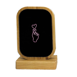 Cadre photo LED en bois personnalisé, cadre photo de table en acrylique lumineux, enseigne néon créative, cadeau d'anniversaire, cadre photo - Product Image 1
