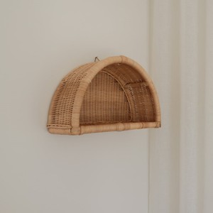 Étagère murale en rotin durable à 2 niveaux, présentoir suspendu, décoration artisanale pour la maison, organisateur de rangement, vente en gros, B2B - Product Image 2