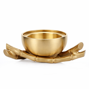 Quemador de incienso de lujo dorado estilo bambú, Mabkhara, quemador de incienso Oud, soporte para incienso árabe, decoración para el hogar de estilo medioriental - Product Image 4