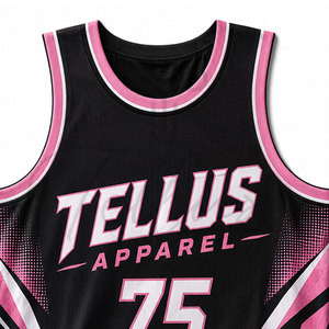 Maillots de basketball personnalisés en polyester respirant à séchage rapide, sans manches, en maille, avec impression par transfert thermique, grandes tailles, dernière collection, vente flash - Product Image 5