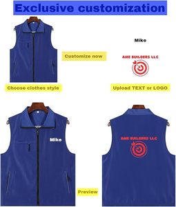 Gilet léger zippé avec poches pour les sports et activités de plein air, coupe-vent sans manches avec logo personnalisé - Product Image 2