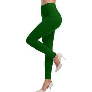 New Women's <b>High</b> Waist <b>Shine</b> Green <b>Leggings</b> No Yoga Pants for Sports Fitness Cropped Trousers for Gym Use OEM - Product Image 3