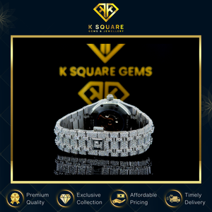 Reloj de Lujo de Cuarzo Automático Analógico Resistente al Agua con Correa Unisex de Acero Inoxidable y Diamantes Moissanite, Suministro Directo de Fábrica - Product Image 2