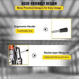 Taladro Magnético de 1450W, Diámetro de Perforación de 2 Pulgadas, 2900 LBS, 6 Brocas Anulares HSS, Velocidad de 850 RPM, 2900 LBS, 6 Brocas Anulares HSS - Product Image 6