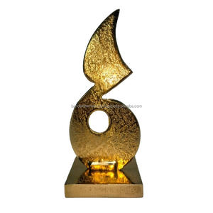 Escultura decorativa de aluminio con acabado dorado para decoración del hogar, escultura de Metal, artículos de regalo Diwali - Product Image 1