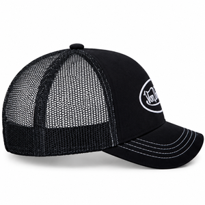 Casquette de baseball unisexe ajustable en maille noire brodée avec logo Von Dutch, style vintage 6 panneaux - Product Image 6