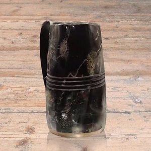 Mug en corne de buffle véritable polie, entièrement fait main, tendance et très demandé - Product Image 2