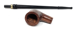 Pipa de Fumar de Madera Hecha a Mano, Pipa de Tabaco Decorativa de Estilo Clásico con Acabado de Espejo, Pieza Decorativa para el Hogar - Product Image 3