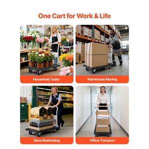 Carrello Pieghevole con Capacità di 300 kg, Carrello a Mano con Ruote Girevoli, Piattaforma Pieghevole per Carichi Pesanti - Product Image 6