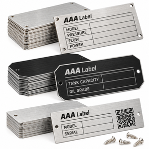 Placa de Identificación de Aluminio Personalizada con Código QR para Maquinaria Industrial OEM - Product Image 1
