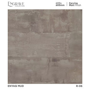 กระเบื้องพอร์ซเลนขนาด 600x600 มม. ผิวแบบด้าน ลายแกะสลัก เหมาะสำหรับการตกแต่งภายในสไตล์โมเดิร์นที่ต้องการพื้นผิวที่มีความคมชัดและสมดุล - Product Image 1