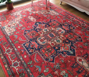 Turkish Vintage Red Oriental Pattern Rug Non-Slip Washable Boho Area Rug for Living Room and Bedroom office commercial - Product Image 3