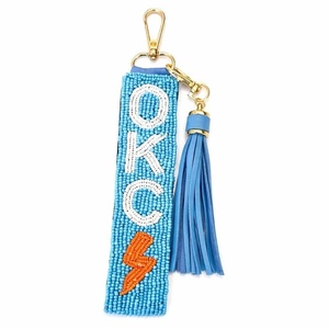 Hot Selling Fashion Game Day Sports <b>Wristlet</b> Custom College Fan Key Holder Gold Adjustable Lobster Clasp Keychains Promotional - Product Image 1