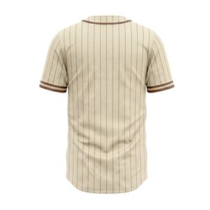 Camiseta Deportiva Retro Estilo Vintage Color Crema, Cuello en V, Transpirable, de Algodón, con Botones, para Hombre - Product Image 2