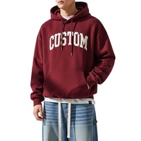 Fabricant personnalisé Sweat-shirt à épaules tombantes Sweat-shirt à capuche homme lourd surdimensionné 100% coton avec poche