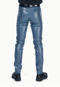 Pantalon en cuir véritable pour homme – Coupe ajustée, confortable, tendance, décontracté, idéal pour l'extérieur - Product Image 2