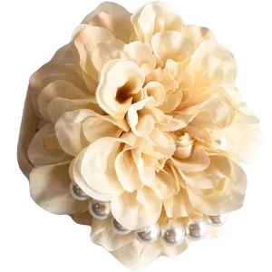 Pink Green Flower Brooch Beautiful Fabric Floral Pin for Women Luxury Fashion Accessory with Colorful Petal Design Color - Product Image 2