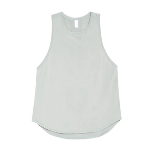 Chaleco Corto Personalizado para Mujer, Blanco, de Algodón Acanalado, de Secado Rápido, Transpirable, para Fitness, Casual, de Color Sólido - Product Image 4