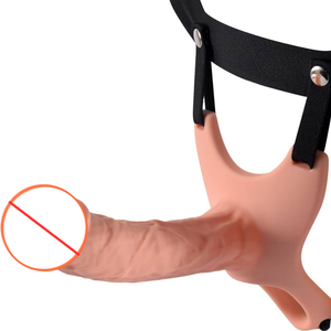 Hollow Wearable Silicone <b>Dildo</b> with Realistic Texture Penis Extendder for Men - Product Image 2