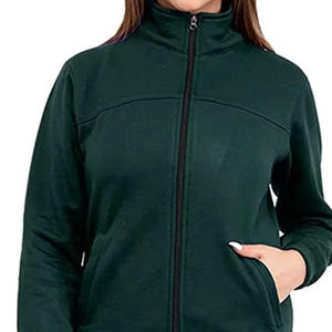 Best Women's Dark Green Tracksuit Set Full <b>Zip</b> <b>Hooded</b> Jacket Side Pockets Long Sleeve Pants Casual Autumn Wear 100 Polyester - Product Image 6