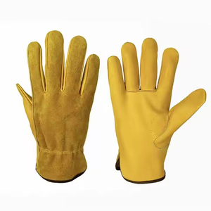 Premium Cowhide Leather Work <b>Gloves</b> Men Safety <b>Driver</b> <b>Gloves</b> Durable Construction Gardening Industrial Protective <b>Gloves</b> - Product Image 1