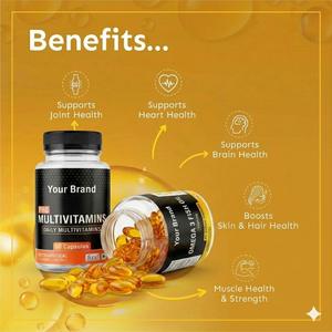 Capsules d'huile de poisson oméga 3 pour adultes, 1000 mg EPA DHA, complément alimentaire pour la santé du cœur, de la peau, du cerveau et la nutrition quotidienne - Product Image 5