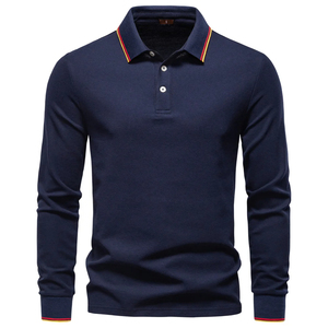 Chemise à manches courtes noire pour homme EDGECO INTERNATIONAL, col rabattu, fermeture boutonnée, 100% coton, coupe classique, couleur unie - Product Image 4