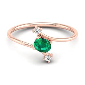 Anillo de Compromiso REYES de Diseño de Lujo con Corte Ovalado, Gema de Esmeralda de 0.35 Quilates en Plata de Ley 925, Certificado GRA, con Moissanita - Product Image 5