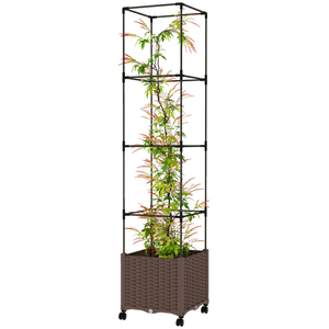 Fioriera Rialzata Grande in Acciaio Zincato per Piante e Fiori, da Interno ed Esterno, da Appendere alle Pareti per Hotel e Ristoranti - Product Image 2