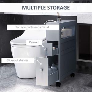 Mobiletto Laterale Moderno in MDF per Bagno, Camera da Letto, Cucina, Ufficio o Soggiorno - Product Image 6