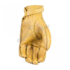 Gants de moto vintage en cuir de chèvre pour l'hiver, gants de course rétro marron à doigts complets pour hommes et femmes - Product Image 2