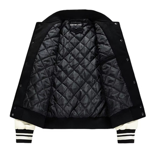 Chaqueta Varsity de Invierno de Lujo, Lana y Cuero, Color y Logotipo Personalizables, Ropa de Calle Cálida de Alta Calidad para Todas las Ocasiones - Product Image 3
