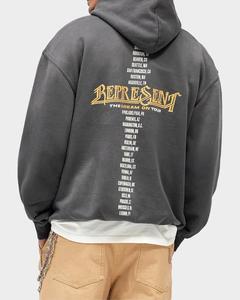<b>Custom</b> Men's Screen Printing Sweatshirt Breathable Eco-Friendly Premium Soft Cotton Fleece Casual Men's Pullover Hoodie OEM - Product Image 2