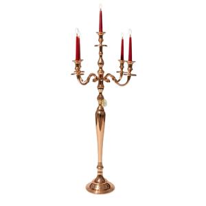 Candélabre de mariage en cuivre centre de table conception aluminium fait à la main métal bougeoir décoration usine fournisseur en gros - Product Image 1