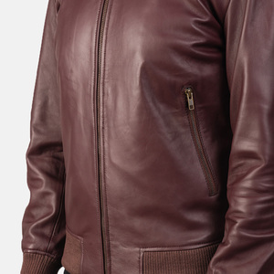 Clush 2026 Men's Winter Fashion High-Grade Leather <b>Jackets</b> <b>Slim</b> <b>Fit</b> Stand Collar Breathable Streetwear Custom Made Zipper - Product Image 5