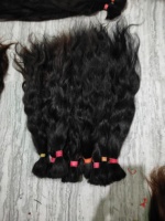 Cheveux humains indiens en vrac, 100% alignés sur les cuticules, qualité 12A, vierges, non traités, résistants à la chute, ondulés, pour tressage, double trame, couleur