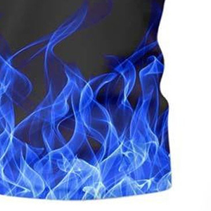 Men Terry <b>Flame</b> Print T-<b>Shirt</b> Shorts Set Summer Sportswear Casual Matching Outfit Breathable Lightweight High Quality Streetwear - Product Image 6