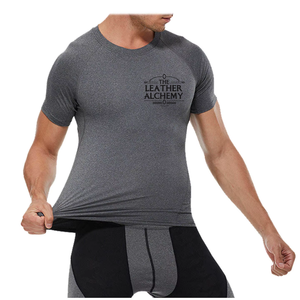 Men's High Performance Slim Fit Eco-Friendly Cotton <b>Bamboo</b> Gym T-Shirt Stretch Fabric Quick Dry Fitness Workout Running Training - Product Image 1