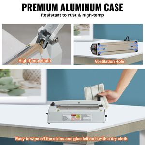 Sigillatrice a Impulsi Manuale da 8 Pollici con Modalità di Riscaldamento Regolabile, Sigillatrice per Sacchetti Termoretraibili in Alluminio per Tessuti - Product Image 5