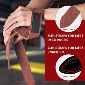 Sangle de poignet en cuir personnalisée pour la musculation avec logo sur mesure, antidérapante et respirante, écologique, unisexe, pour la salle de sport et la musculation - Product Image 3