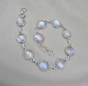 Colgante Clásico de Plata de Ley 925 con Piedra Lunar Arcoíris Azul Flash, Certificado IGI, para Mujer, Venta al por Mayor OEM - Product Image 1