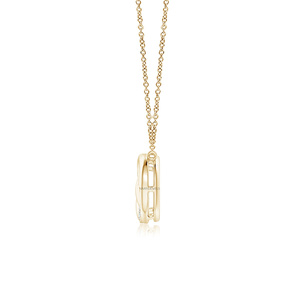 Pendentif en diamant de laboratoire taille ronde Infinity Love avec sertissage pavé en or 10K 14K 18K et argent 925 935 - Product Image 3