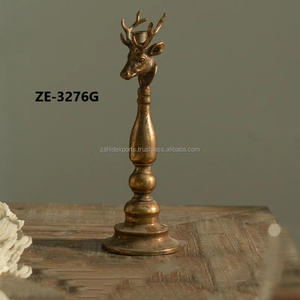 Bougeoir en métal de luxe moderne fait à la main avec un design artistique pour la décoration de la maison de Noël - Product Image 3