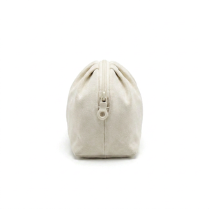 RootsMen Ivory polyester Cosmetic <b>Bag</b> Medium Size Zipper Closure Portable Letter Pattern Simple Style - Product Image 2