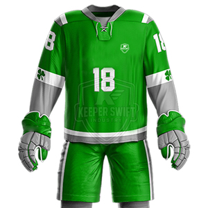 100% Polyester Breathable Quick Dry Ice Hockey Uniform Private Label Polyester Made Ice Hockey Uniform - Product Image 3