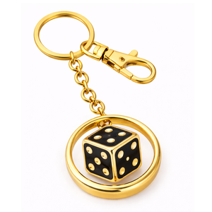 Porte-clés amusant en métal avec dés rotatifs, souvenir de Las Vegas, cadeau de casino, logo personnalisé - Product Image 3