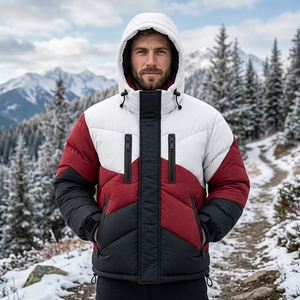 Veste matelassée à capuche unisexe, manteau d'hiver chaud, fermeture éclair, streetwear d'extérieur, vêtements personnalisés à marque privée, OEM ODM - Product Image 4