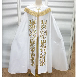 Casulla Bordada de Alta Calidad, Diseño Personalizado, Nueva Colección Venezia de Seda Shantung Blanca, Diseño Bordado Verde 2026 - Product Image 1