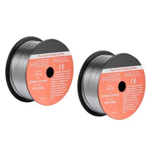 Filo per saldatura MIG a nucleo fuso E71T 11 da 0,035 pollici, 1 libbra, senza gas, per acciaio dolce, a bassa schizziatura, per saldatura ad arco in tutte le posizioni, 5 kg - Product Image 1